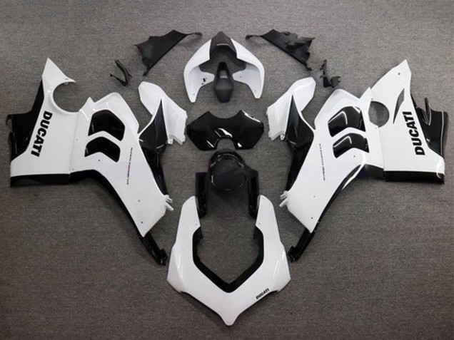 2020-2021 Ducati Panigale V4 V4S Motorcycle Fairings - Glossy White Glossy Black Australia