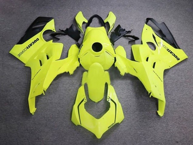2020-2021 Ducati Panigale V4 V4S Motorcycle Fairings - Neon Yellow Glossy Black Corse Australia