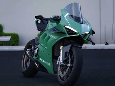 Affordable 2020-2021 Ducati Panigale V4 V4S Motorcycle Fairings - Matte Green White Australia
