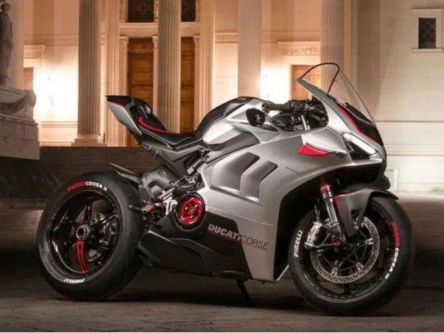 2020-2021 Ducati Panigale V4 V4S Motorcycle Fairings - Silver Red Black Australia