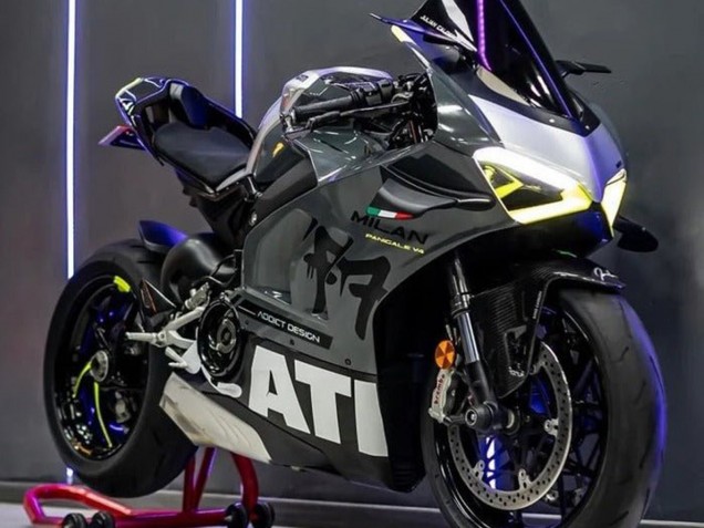 2020-2021 Ducati Panigale V4 V4S Motorcycle Fairings - Grey White Yellow Black Australia