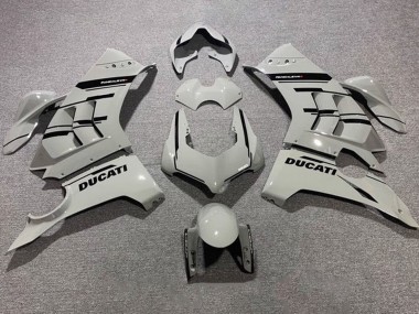 Affordable 2020-2021 Ducati Panigale V4 V4S Motorcycle Fairings - Grey Glossy Black Australia