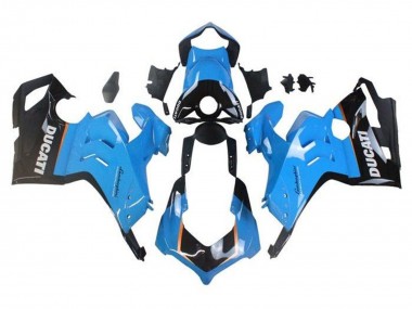 Affordable 2020-2021 Ducati Panigale V4 V4S Motorcycle Fairings - Light Blue Orange Glossy Black Australia