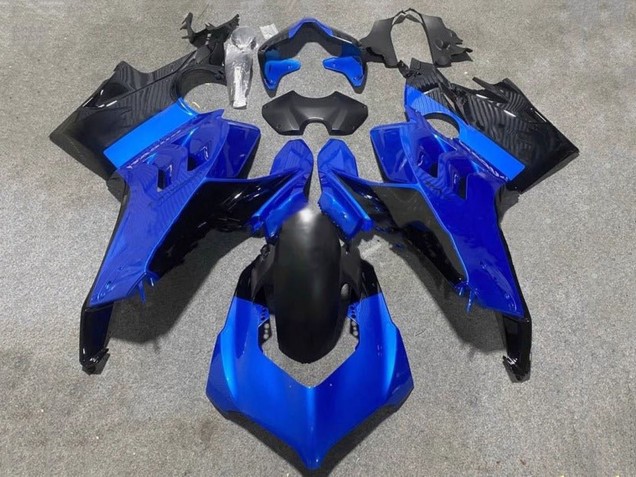 2020-2021 Ducati Panigale V4 V4S Motorcycle Fairings - Blue Glossy Black Australia