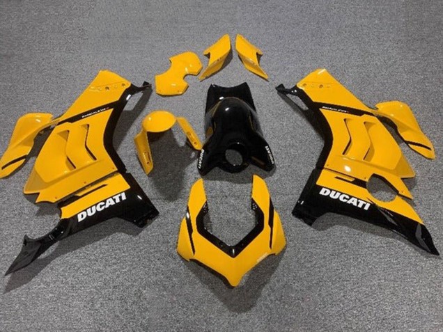 2020-2021 Ducati Panigale V4 V4S Motorcycle Fairings - Yellow Glossy Black Australia