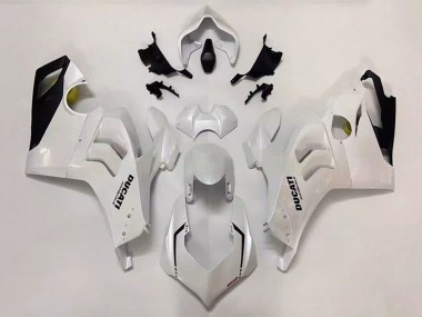 Affordable 2020-2021 Ducati Panigale V4 V4S Motorcycle Fairing - Pearl White Glossy Black Australia