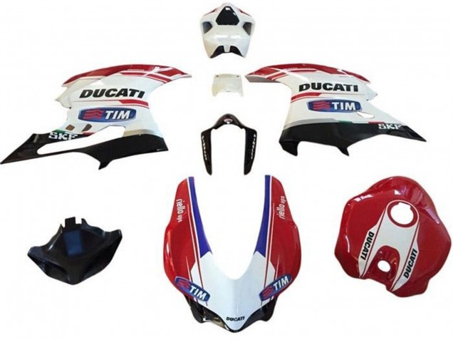 2015-2020 Ducati 959/1299 Motorcycle Fairings - White Red Blue Glossy Black Tim Australia