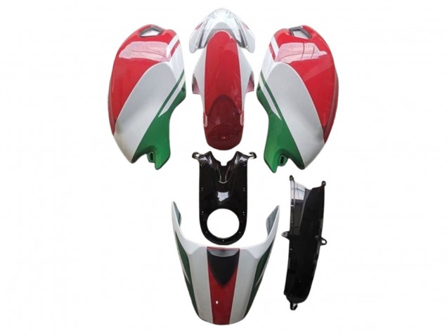 2008-2012 Ducati Monster 696 796 1100 1100S Motorcycle Fairings - White Red Green Australia