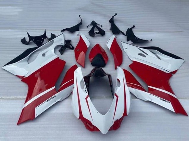 2011-2014 Ducati Panigale 1199 Motorcycle Fairing - White Red Glossy Black Australia