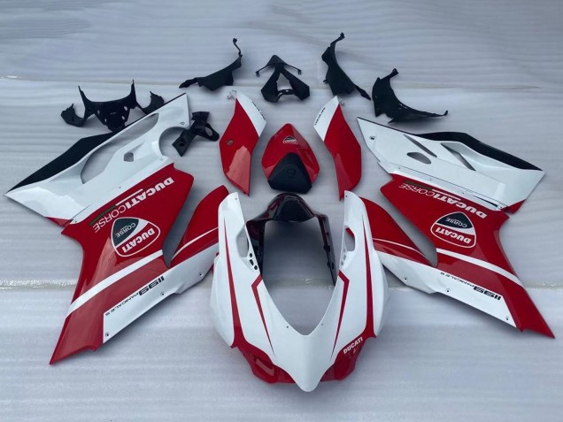 2011-2014 Ducati Panigale 1199 Motorcycle Fairings - White Red Glossy Black Australia