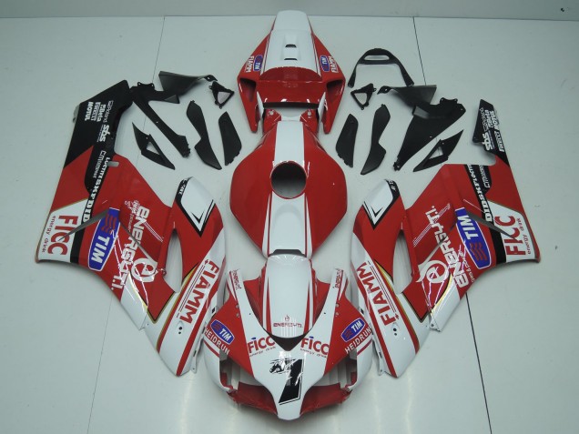 2004-2005 Honda CBR1000RR Motorcycle Fairings - White Red Blue Black Fiamm Ficc 7 Australia