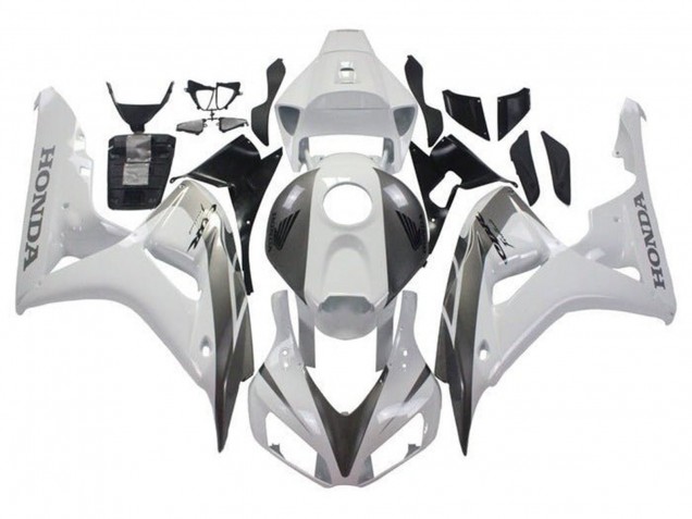 2006-2007 Honda CBR1000RR Motorcycle Fairings - White Grey Australia