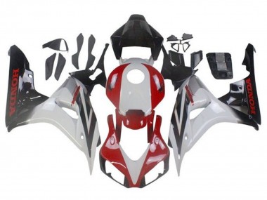Affordable 2006-2007 Honda CBR1000RR Motorcycle Fairings - White Red Glossy Black Fade Australia