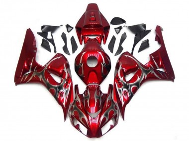 Affordable 2006-2007 Honda CBR1000RR Motorcycle Fairings - Red Silver Tribal Australia