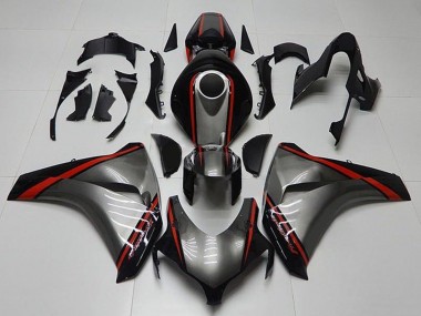Affordable 2008-2011 Honda CBR1000RR Motorcycle Fairings - Grey Red Glossy Black Stripe Australia