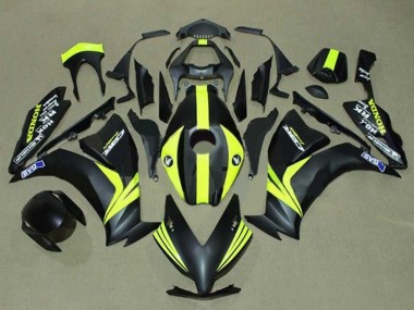 Affordable 2012-2016 Honda CBR1000RR Motorcycle Fairings - Matte Black Yellow Stripe Australia