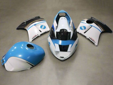 Affordable 1996-2007 Honda CBR1100XX Blackbird Motorcycle Fairings - White Blue Black Konica Minolta Australia