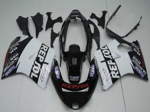 1996-2007 Honda CBR1100XX Blackbird Motorcycle Fairings - Glossy Black White Red Repsol Australia