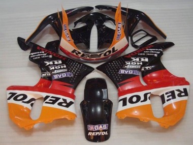 Affordable 1996-1997 Honda CBR900RR 893 Motorcycle Fairings - Orange White Red Glossy Black Repsol Australia