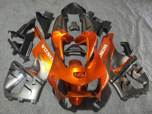 1998-1999 Honda CBR900RR 919 Motorcycle Fairings - Silver Orange Chrome Australia