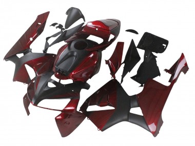 Affordable 2005-2006 Honda CBR600RR Motorcycle Fairings - Maroon Red Matte Black Australia