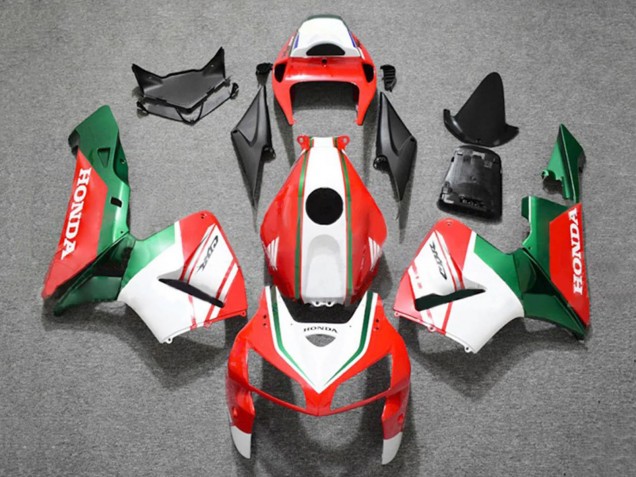 2005-2006 Honda CBR600RR Motorcycle Fairings - Matte Red White Green Australia