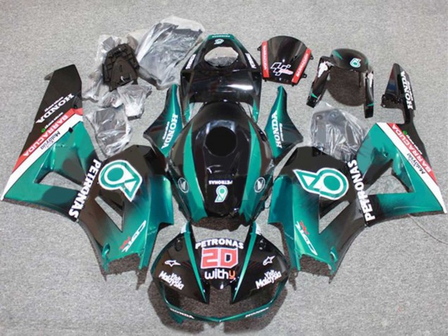 2013-2023 Honda CBR600RR Motorcycle Fairings - Teal Blue Glossy Black Petronas 20 Australia