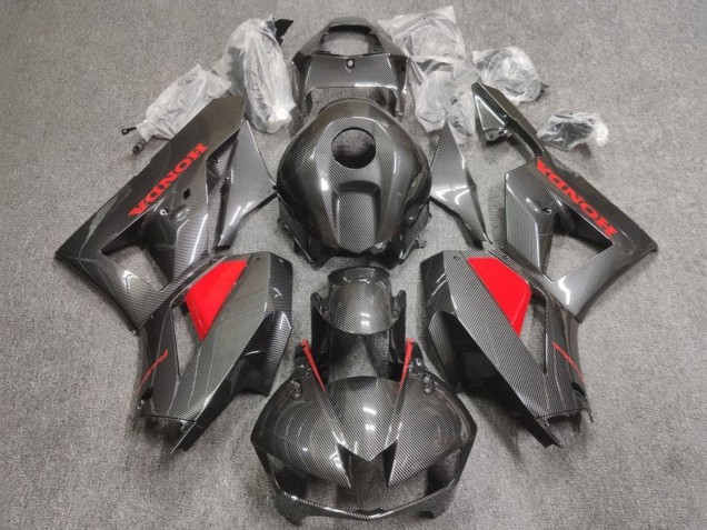 2013-2023 Honda CBR600RR Motorcycle Fairings - Faux Carbon Fiber Red Australia