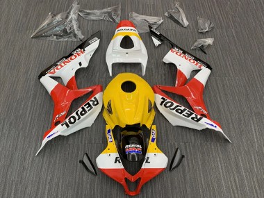 Affordable 2007-2008 Honda CBR600RR Motorcycle Fairings - Yellow White Red Glossy Black Repsol HRC Australia