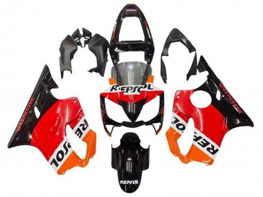 Affordable 2001-2003 Honda CBR600 F4i Motorcycle Fairing - Orange White Red Glossy Black Repsol Australia