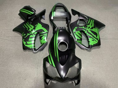 Affordable 2001-2003 Honda CBR600 F4i Motorcycle Fairings - Green Matte Black Skull Australia