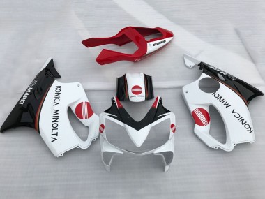 Affordable 2001-2003 Honda CBR600 F4i Motorcycle Fairings - White Red Glossy Black Konica Minolta Australia