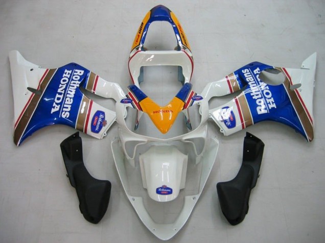 2001-2003 Honda CBR600 F4i Motorcycle Fairings - Yellow White Blue Rothmans Australia