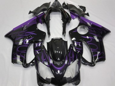 Affordable 2004-2007 Honda CBR600 F4i Motorcycle Fairings - Glossy Black Purple Flame Australia