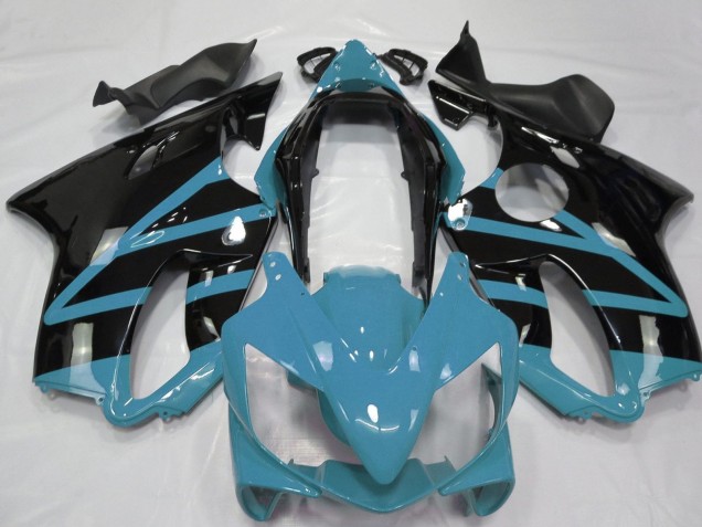 2004-2007 Honda CBR600 F4i Motorcycle Fairings - Light Blue Glossy Black Australia