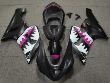 Affordable 2005-2006 Kawasaki ZX6R Motorcycle Fairings - Matte Black White Pink Shark Australia