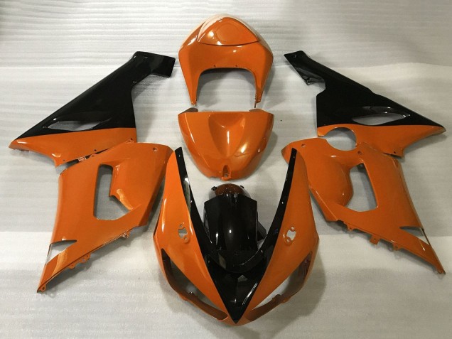 2005-2006 Kawasaki ZX6R Motorcycle Fairings - Orange Black Australia