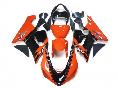 Affordable 2005-2006 Kawasaki ZX6R Motorcycle Fairings - Orange Black Elf Australia