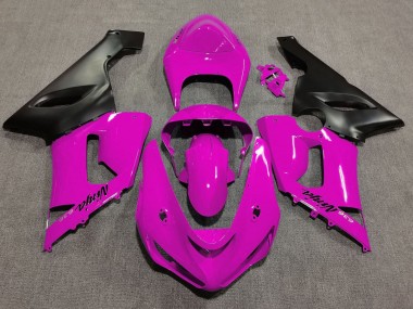 Affordable 2005-2006 Kawasaki ZX6R Motorcycle Fairings - Pink Matte Black Australia