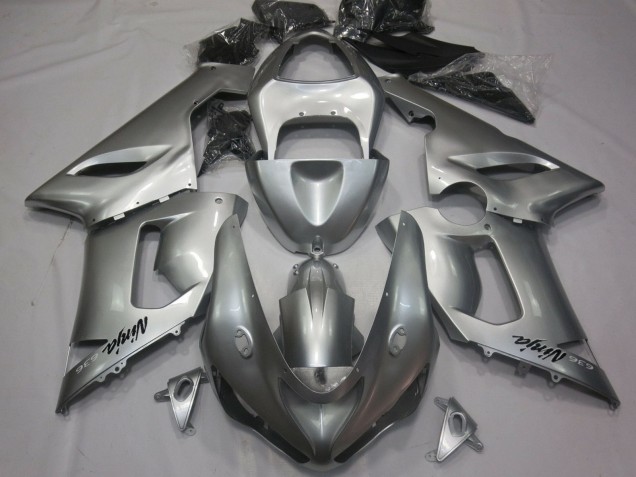 2005-2006 Kawasaki ZX6R Motorcycle Fairings - Silver Australia