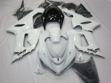 Affordable 2005-2006 Kawasaki ZX6R Motorcycle Fairings - White Black Australia