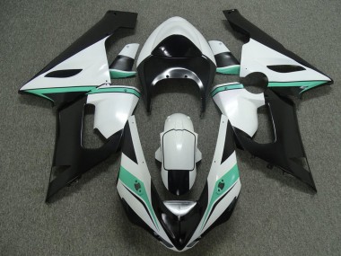 Affordable 2005-2006 Kawasaki ZX6R Motorcycle Fairings - White Black Green Australia