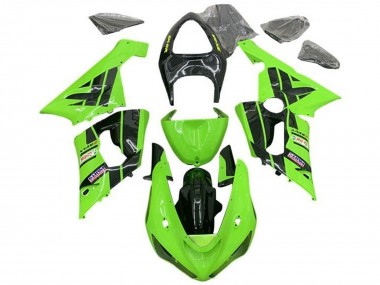 Affordable 2005-2006 Kawasaki ZX6R Motorcycle Fairings - Light Green Black Castrol Australia