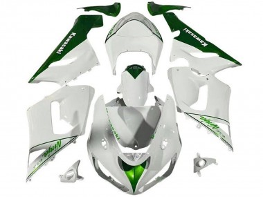 Affordable 2005-2006 Kawasaki ZX6R Motorcycle Fairings - White Green Australia
