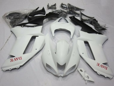 Affordable 2007-2008 Kawasaki ZX6R Motorcycle Fairings - Matte White Red Australia