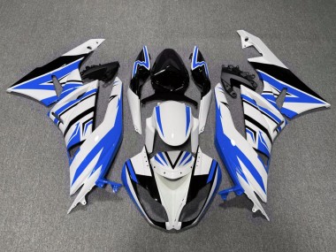 Affordable 2007-2008 Kawasaki ZX6R Motorcycle Fairings - White Blue Black Australia
