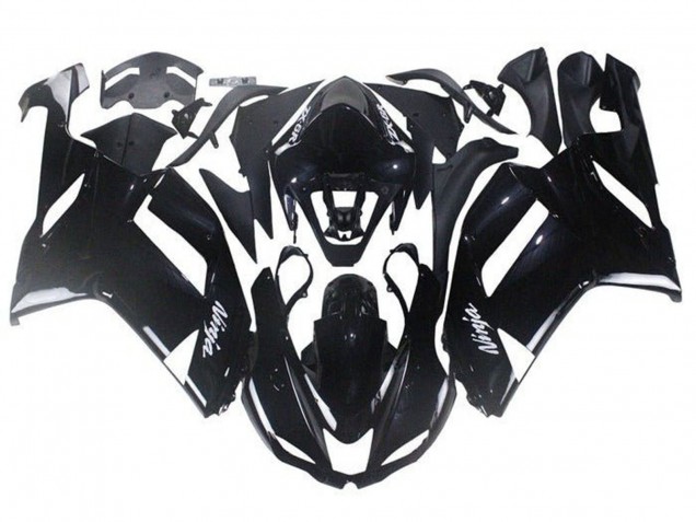 2007-2008 Kawasaki ZX6R Abs Motorcycle Fairings - Glossy Black Australia