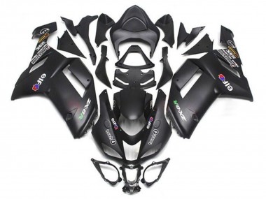 Affordable 2007-2008 Kawasaki ZX6R Motorcycle Fairings - Matte Black Elf Australia