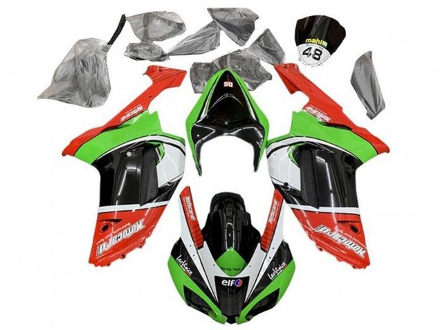 2007-2008 Kawasaki ZX6R Motorcycle Fairings - Red Green Black White Australia