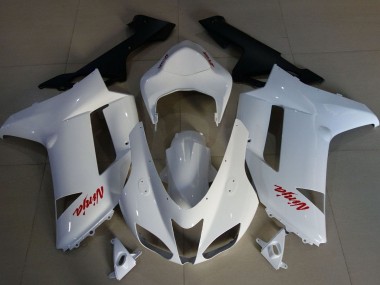 Affordable 2007-2008 Kawasaki ZX6R Motorcycle Fairings - White Red Australia